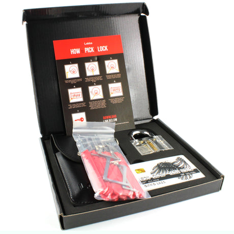 DIAMOND Lock Picking Kit - Lock Picks, Clear Practice Lock, Spy Kit, Beginners Guide and More