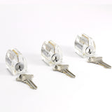 Standard, spool, + serrated pins clear practice locks set