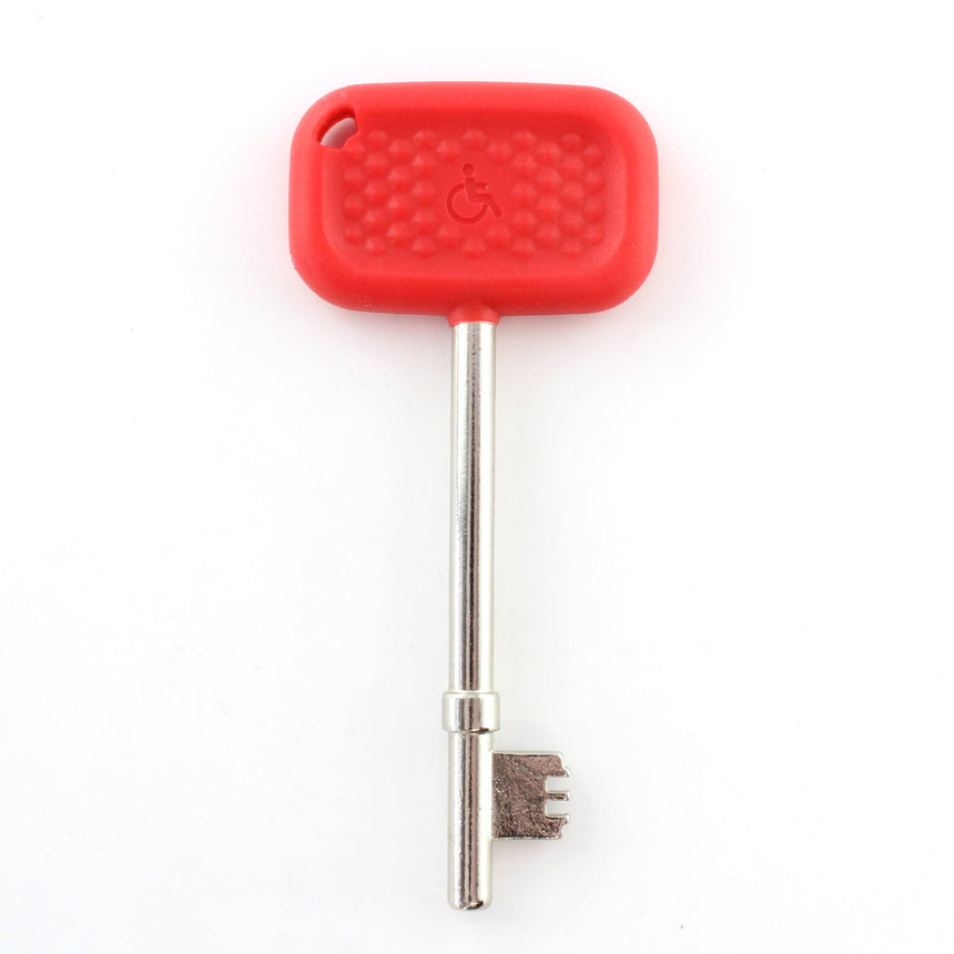 Lokko Disabled Toilet Key for NKS Radar Doors with Easy Turn Tactile Bow, suitable for accessible public toilet locks