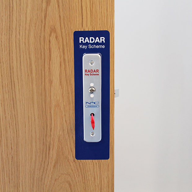 Lokko Disabled Toilet Key for Radar Doors - Large Grip Braille Head