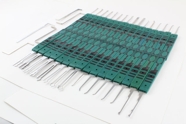 Klom 32pcs Pick Set in Hard Green Case - UKBumpKeys