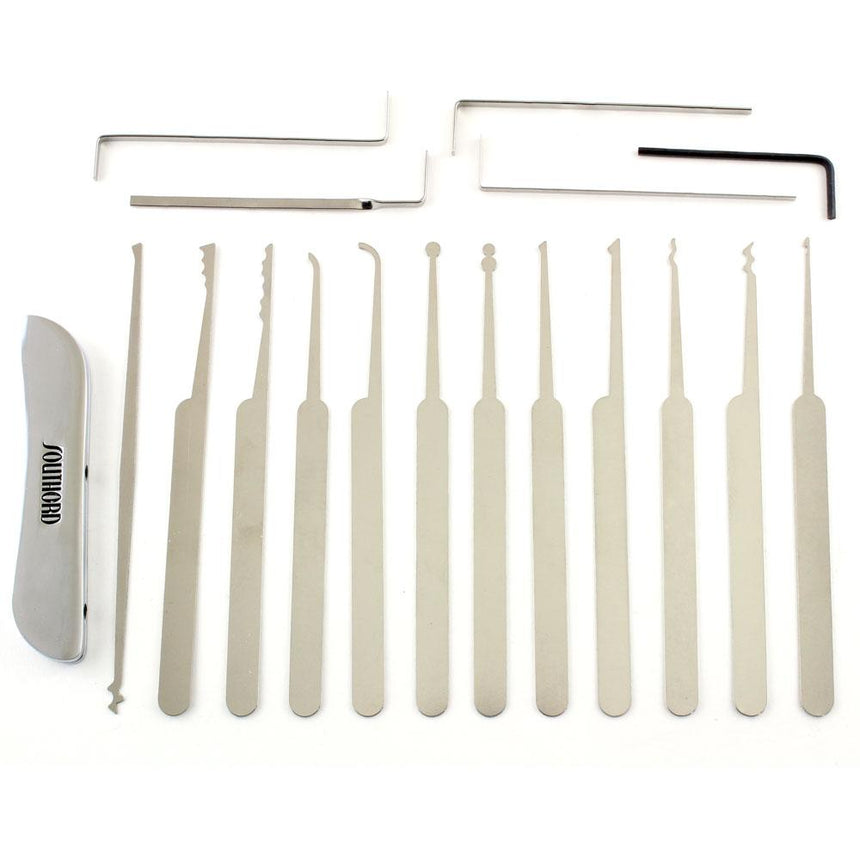 SouthOrd PXS-17 Complete Lock Pick Set - Picks, Handle, Wrenches, Leather Wallet. - UKBumpKeys