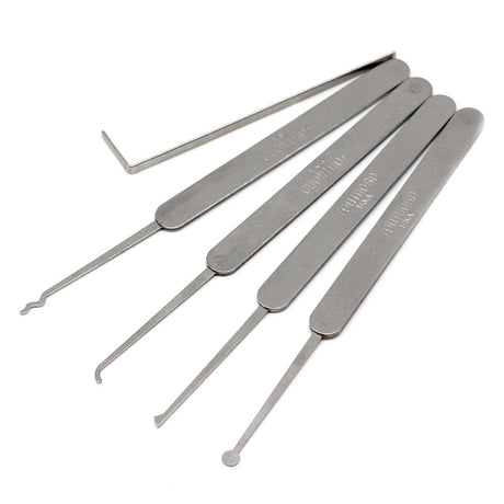 SouthOrd 5 Piece Slimline Lock Pick Set with Black Case - UKBumpKeys