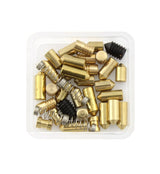 Lock picking practice pins and springs set from Dangerfield Aerospace, featuring assorted metal components in a clear container.