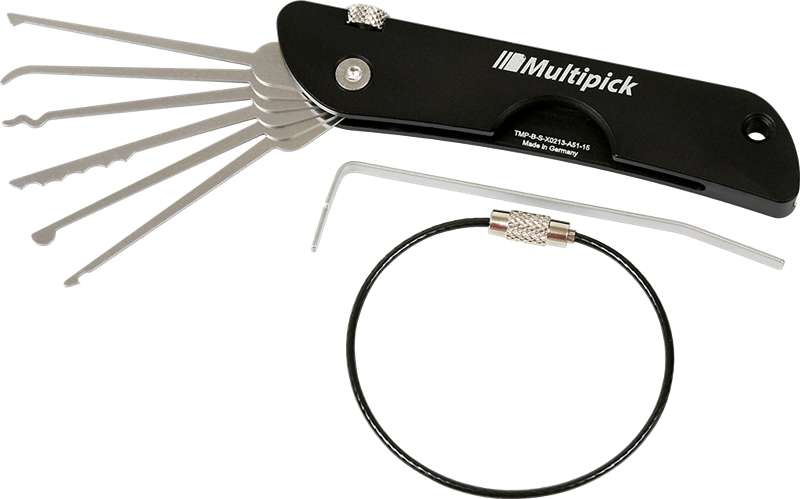 Multipick Extended Jackknife Pocket Pick Set Blackline Edition (+ extra picks) - UKBumpKeys