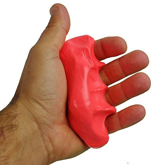 Therapeutic Hand & Wrist Grip Putty Med Soft Red + Tub 113g - UKBumpKeys