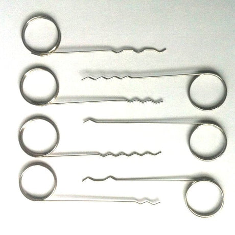 7 Piece Small Keyway Finger Lock Rakes - Mini Rakes - UKBumpKeys